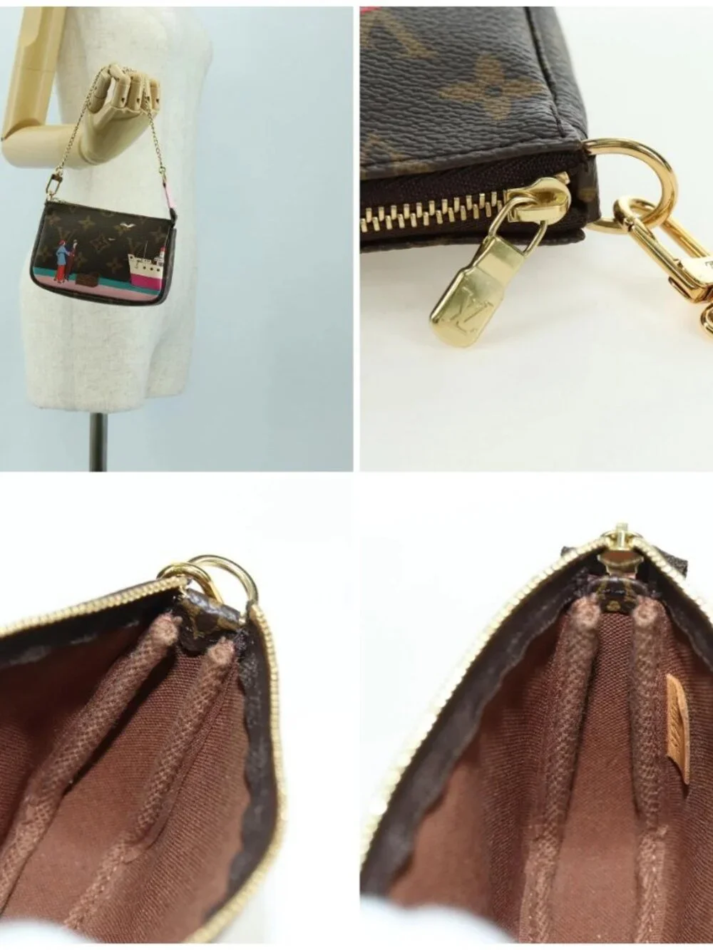 LOUIS VUITTON Monogram Mini Pochette Accessoires Pouch M62141 LV Auth 179815M